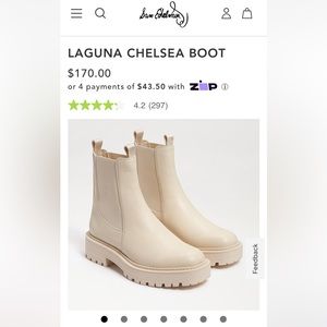 Sam Edelman Laguna Ivory / Cream Chelsea Boot